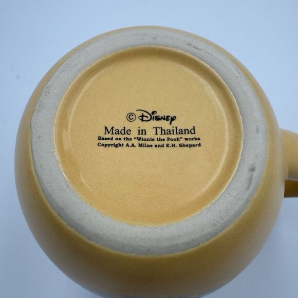 Eeyore Sleeping A Nice Relaxing Cup of Tea Yellow Round Mug Ceramic Disney EUC - Picture 5 of 5